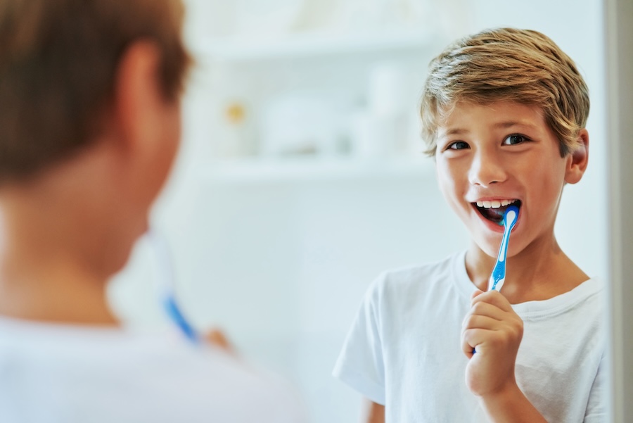 encourage kids to brush, children's dental care, brushing tips for kids, oral hygiene habits, Balcones Family Dental, Austin dentist, cavity prevention for kids