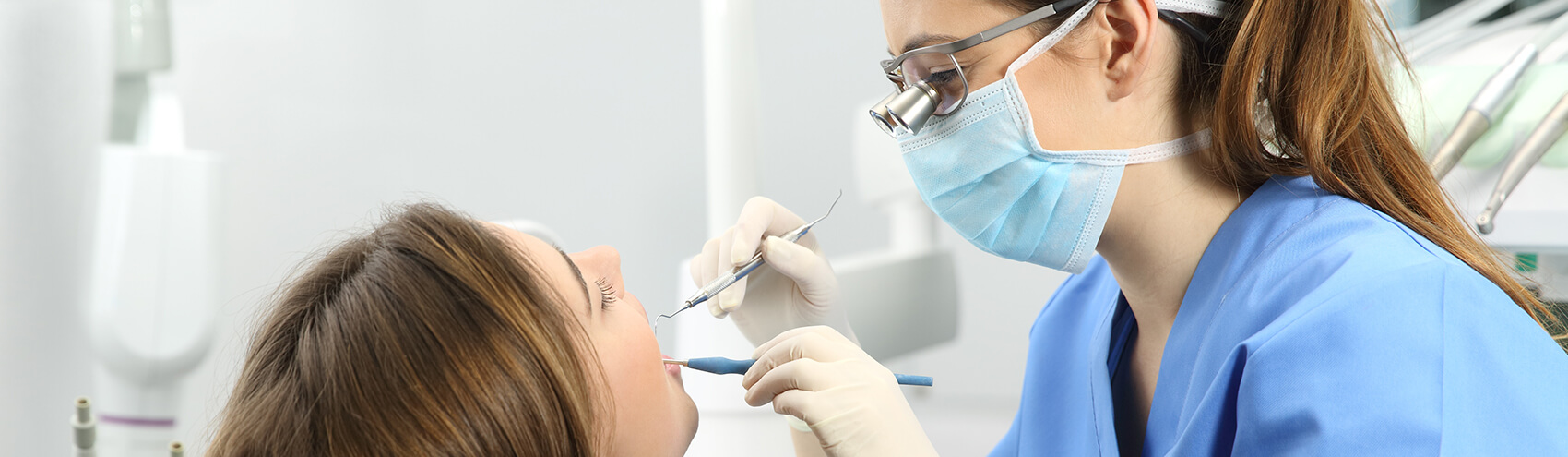 dental patient receiving a dental exam