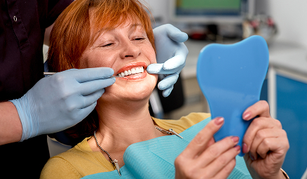 woman at the dentist