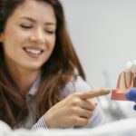 woman at dental implant consultation